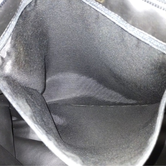 Authentic Bally Shoulder Bag  Black Leather with gold accent trim straps EUC - Picture 9 of 10